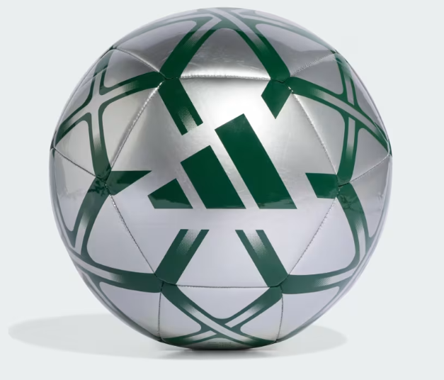 ADIDAS Starlancer Club Men's Football Ball - Silver- Size 5